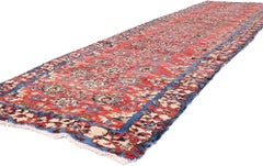 The Crimson Garden: An Antique Persian Mashhad Masterpiece of Botanical Elegance