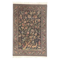 The Sacred Canopy: A Vintage Persian Tabriz Masterpiece of Eternal Paradise