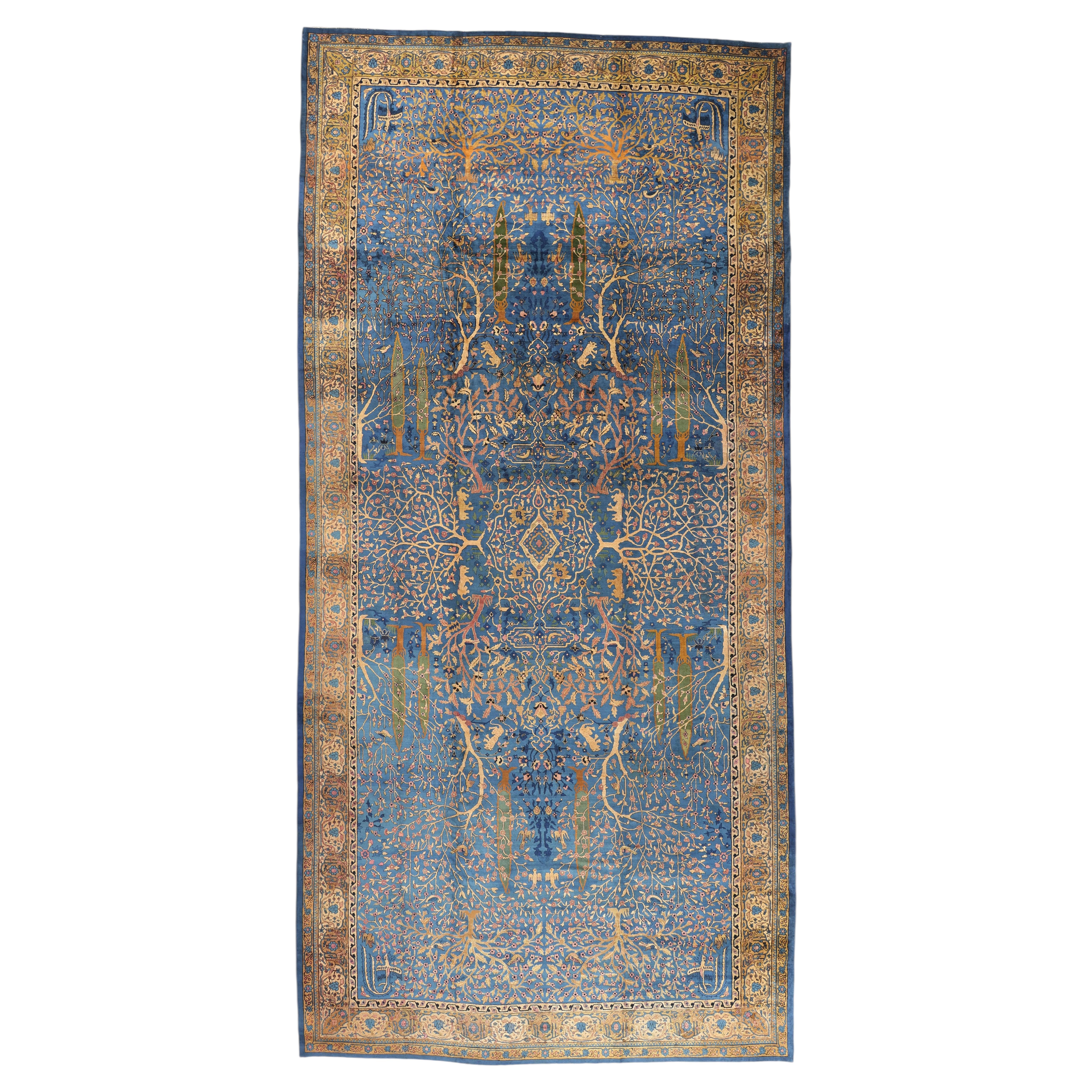 The Celestial Sanctuary: 19th Century Indian Agra Masterpiece of Mughal Splendor For Sale