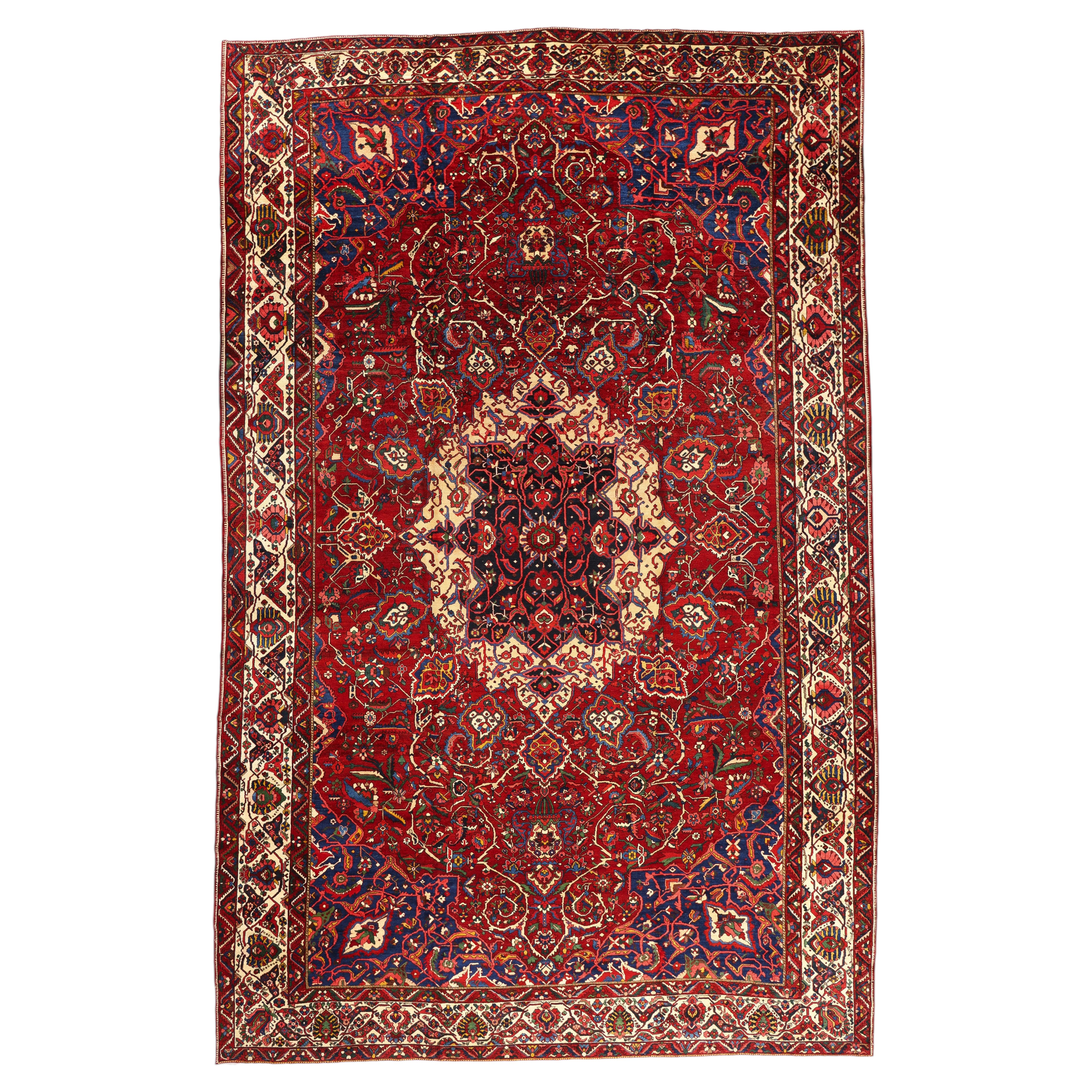 The Sovereign Bloom: Antique Persian Bakhtiari Masterpiece of Enduring Splendor