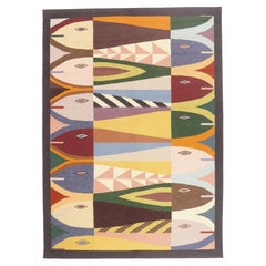 "The Cubist Shoal": un capolavoro contemporaneo indiano in stile kilim dell’astrazione modernista