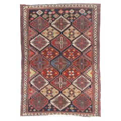 The Sacred Lattice: An Antique Persian Bakhtiari Masterpiece of Tribal Splendor