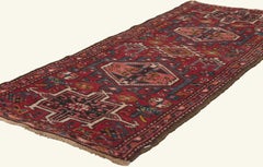The Tribal Legacy: Vintage Persian Karaja Heriz Masterpiece of Rare Distinction