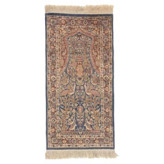 The Sacred Garden: Vintage Turkish Silk Hereke Masterpiece of Imperial Elegance