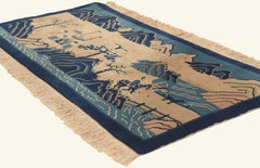 The Mountain Passage: An Antique Chinese Baotou Masterpiece of Pastoral Serenity
