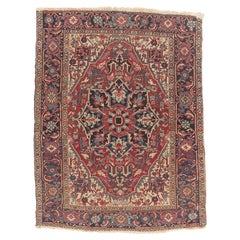 The Imperial Reverie: An Antique Persian Heriz Masterpiece of Timeless Grace