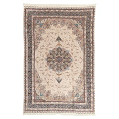 The Imperial Garden: An Exquisite Persian Qum Silk Masterpiece of Floral Majesty