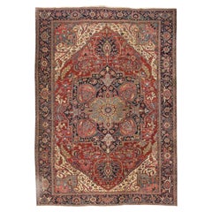 The Sovereign Legacy: An Antique Persian Serapi Masterpiece of Palatial Grandeur