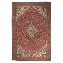 The Imperial Emblem: An Antique Persian Serapi Masterpiece of Palatial Grandeur