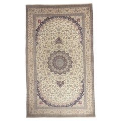 The Ivory Luminance: A Signed Persian Nain Masterpiece of Neoclassical Elegance
