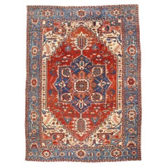 The Revered Crown: An Antique Persian Serapi Masterpiece of Timeless Elegance