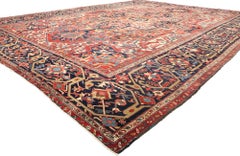 The Imperial Legacy: Antique Persian Heriz Masterpiece of Timeless Elegance