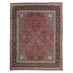 The Millefleur Court: A Vintage Persian Kerman Masterpiece of Botanical Splendor