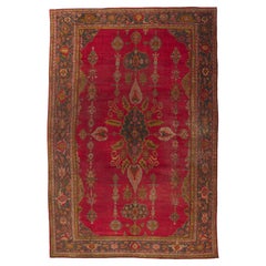 The Regal Reverie: Late 19th Century Persian Sultanabad Masterpiece of Elegance