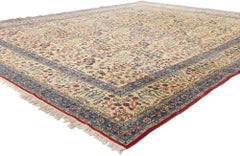 The Eternal Garden: Vintage Persian Tudeshk Nain Masterpiece of Botanical Grace