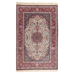 The Courtly Garden: A Signed Persian Isfahan Masterpiece of Timeless Refinement