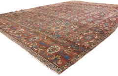 The Patrician Garden: Antique Persian Bakshaish Masterpiece of Rustic Elegance
