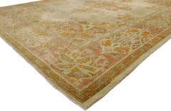 The Anatolian Reverie: An Antique Turkish Oushak Masterpiece of Serene Grandeur
