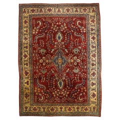 The Imperial Bloom: An Antique Persian Mohajeran Sarouk Masterpiece of Elegance