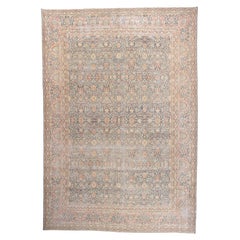 The Gilded Reverie: Antique Persian Kerman Masterpiece of Aristocratic Elegance