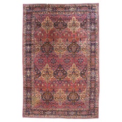 The Aristocratic Reverie: Antique Persian Lilihan Masterpiece of Floral Opulence