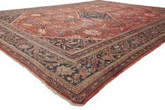 The Imperial Arabesque: An Antique Persian Mahal Masterpiece of Floral Splendor