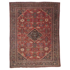 The Imperial Arabesque: An Antique Persian Mahal Masterpiece of Floral Splendor