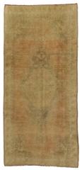 Vintage Turkish Oushak Runner with Traditional Modern Style, Hallway Runner