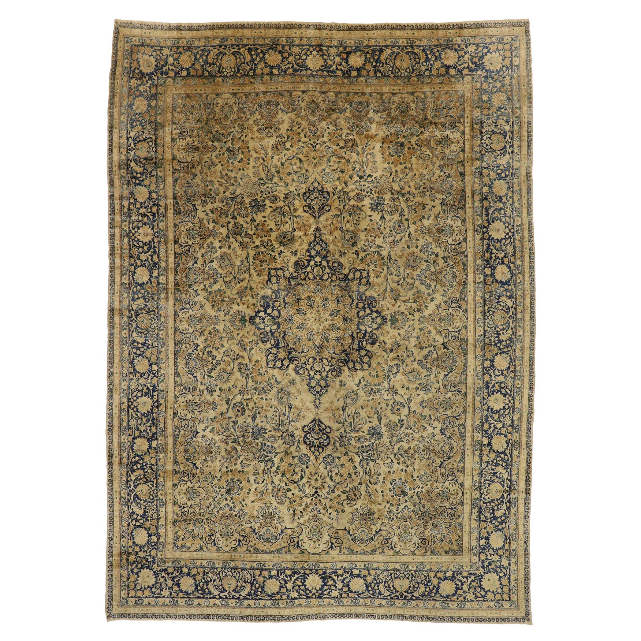 Antique Persian Kerman Rug, 10'00 X 14'01 For Sale