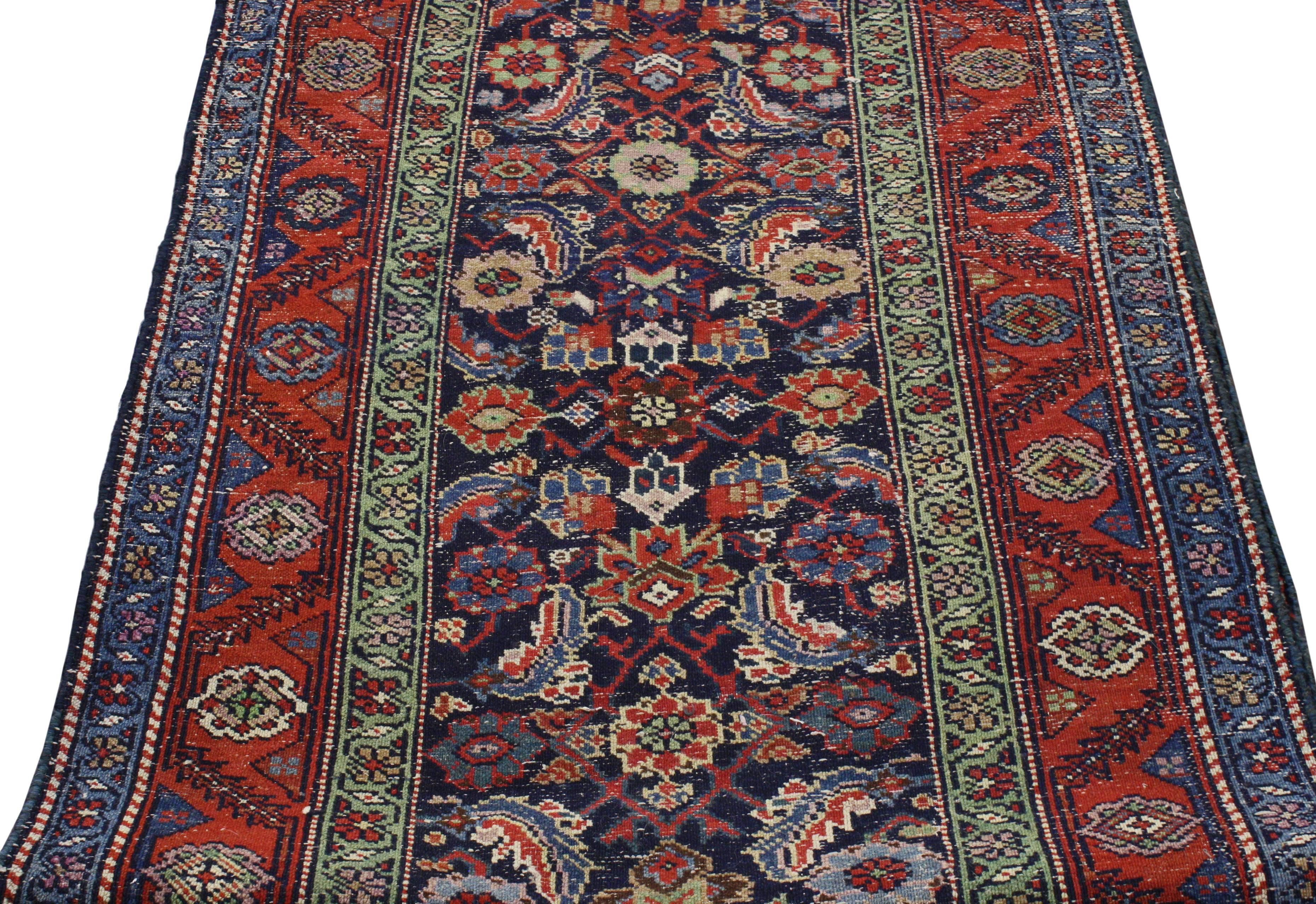 Antique Persian Bibikabad Carpet Runner, Extra Long Persian Runner In Excellent Condition In Dallas, TX