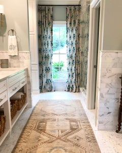 Vintage Turkish Oushak Carpet Runner with Modern Style and Muted Colors