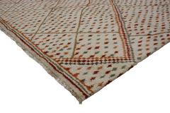 Mid-Century Modern Moroccan Style Rug with Minimalist Design