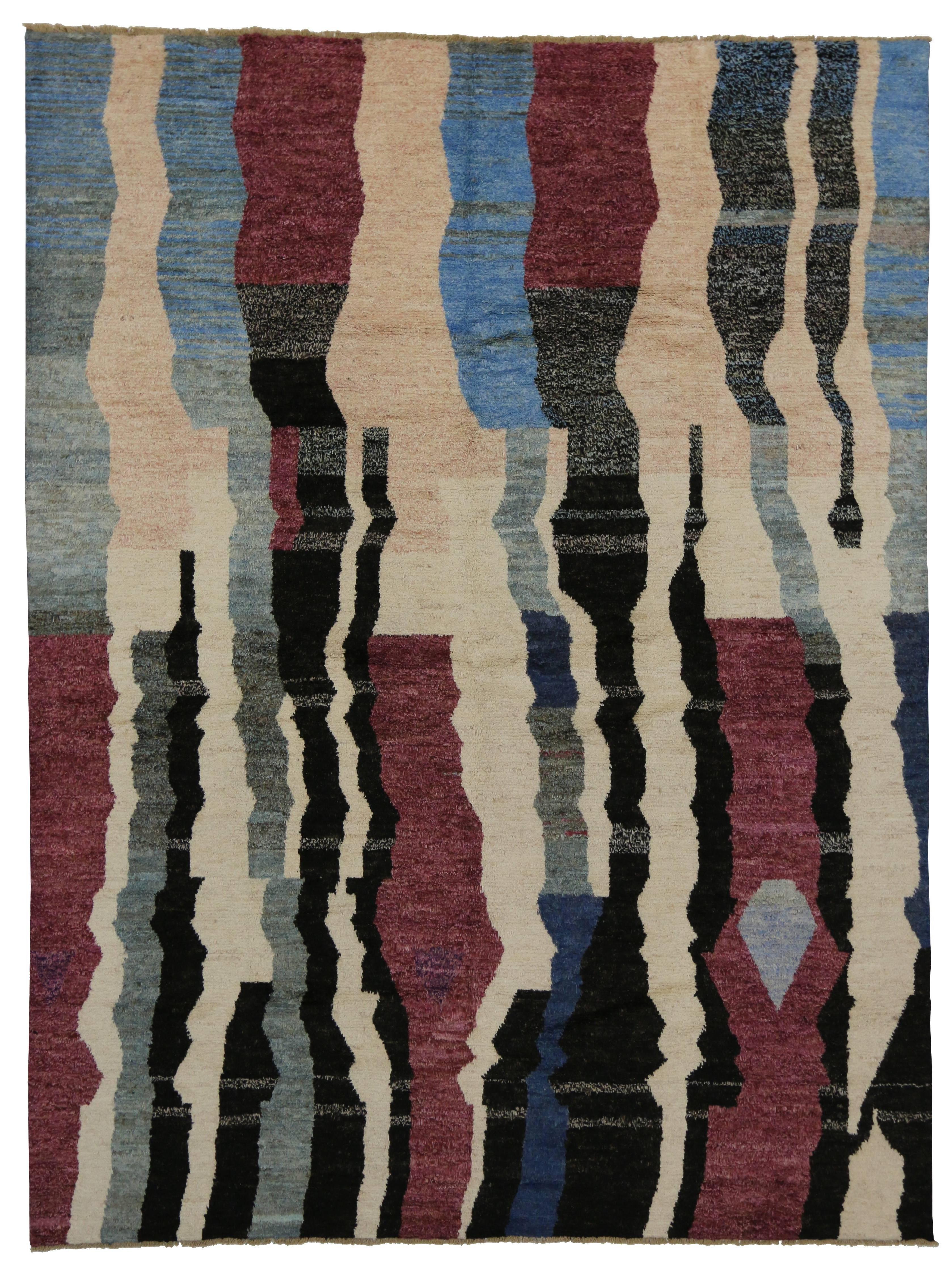 Contemporary Moroccan Style Rug With Post-Modern Style In New Condition In Dallas, TX