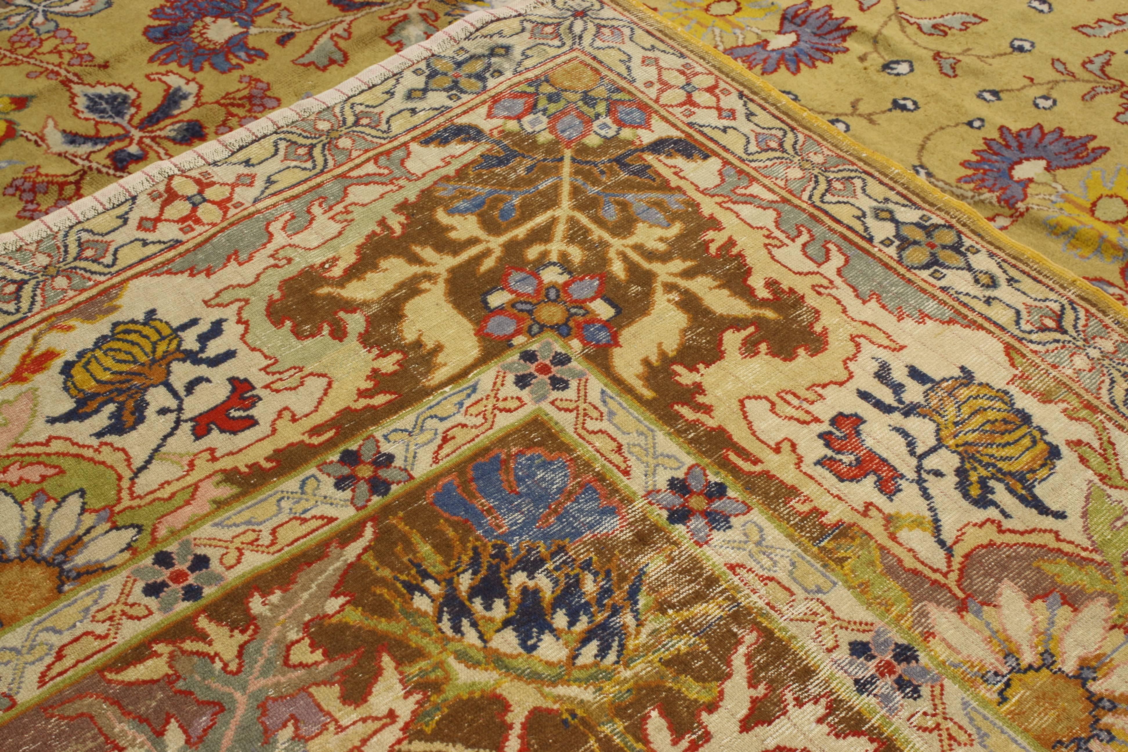 Antique European Rug with Oushak Design and Traditional Modern Style 3