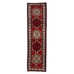 Vintage Persian Heriz Carpet Runner with Modern Style