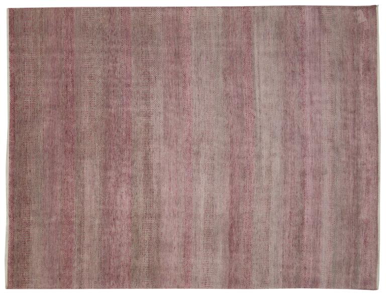 New Post-Modern Transitional Pink-Gray Area Rug with Contemporary Feminine Style For Sale 2