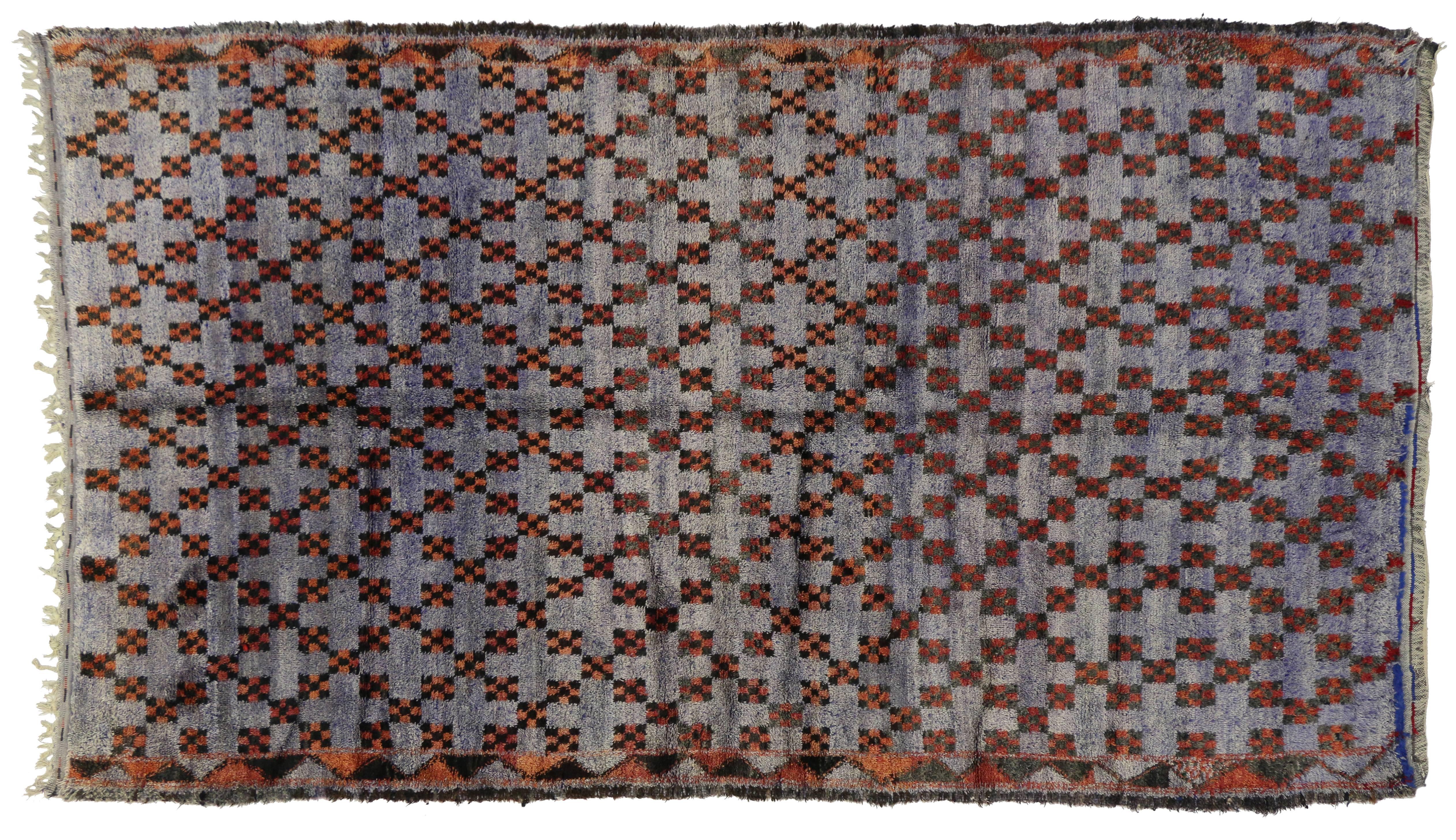 Vintage Berber Moroccan Rug with Modern Style 1