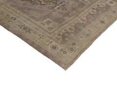 Vintage Turkish Oushak Rug with Lavender Field and Modern Style