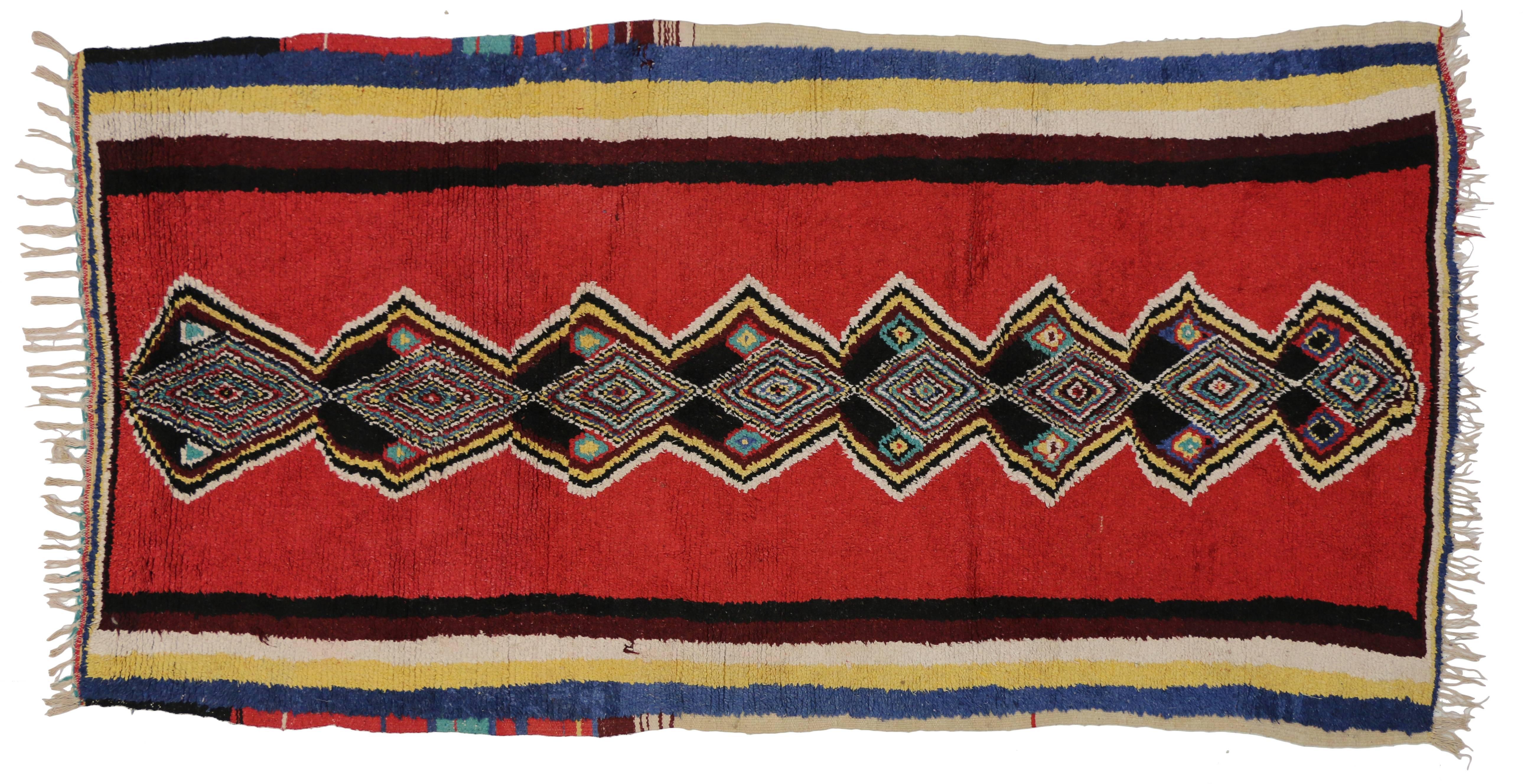 Vintage Moroccan Rug with Tribal Style, Berber Moroccan Rug For Sale at ...