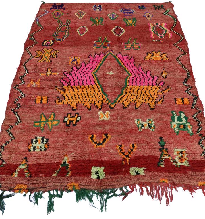 Vintage Berber Moroccan Rug at 1stDibs