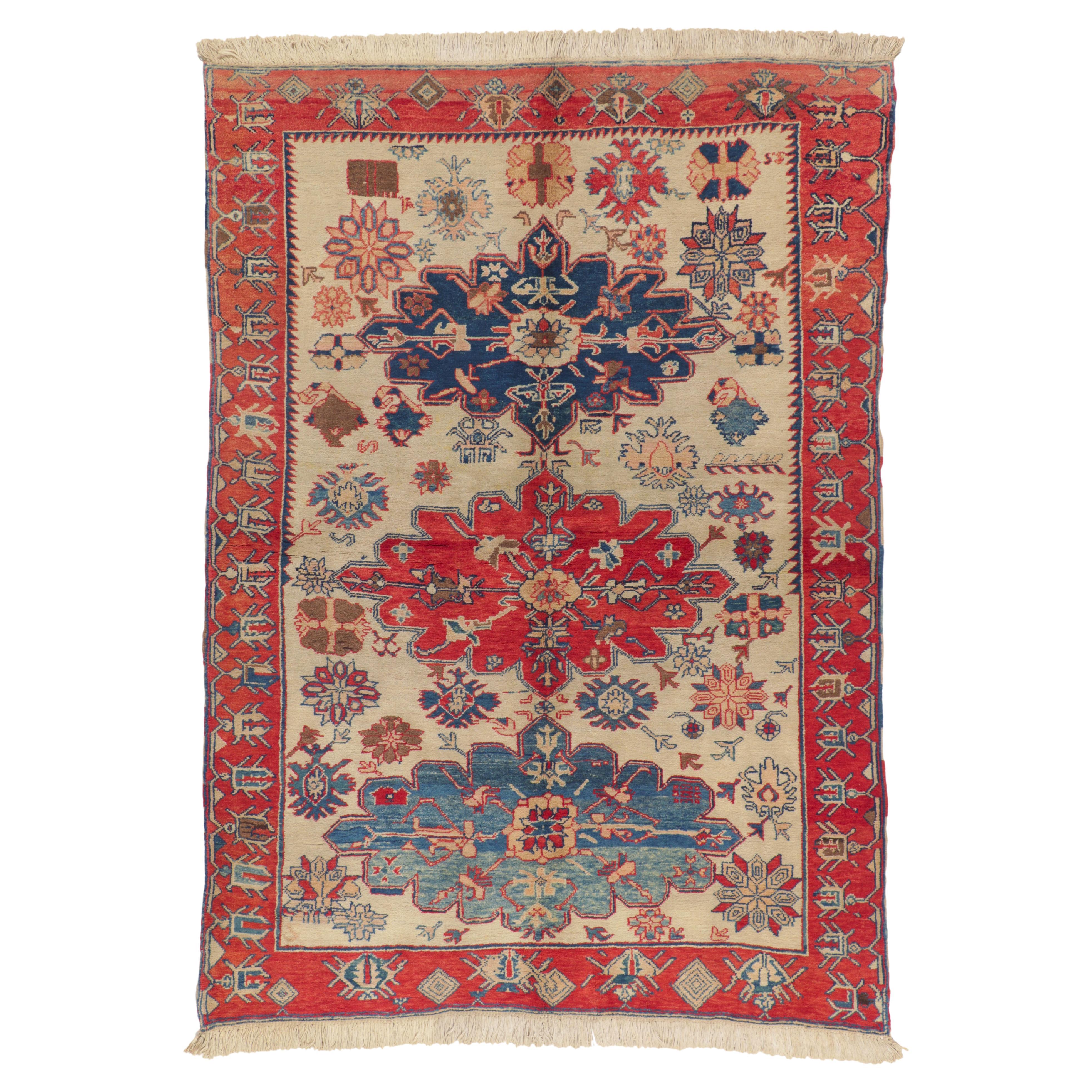 Türkischer Vintage-Teppich im modernen, traditionellen Stil