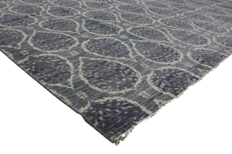 Slate Blue Gray Transitional Rug with Modern Style For Sale at 1stdibs