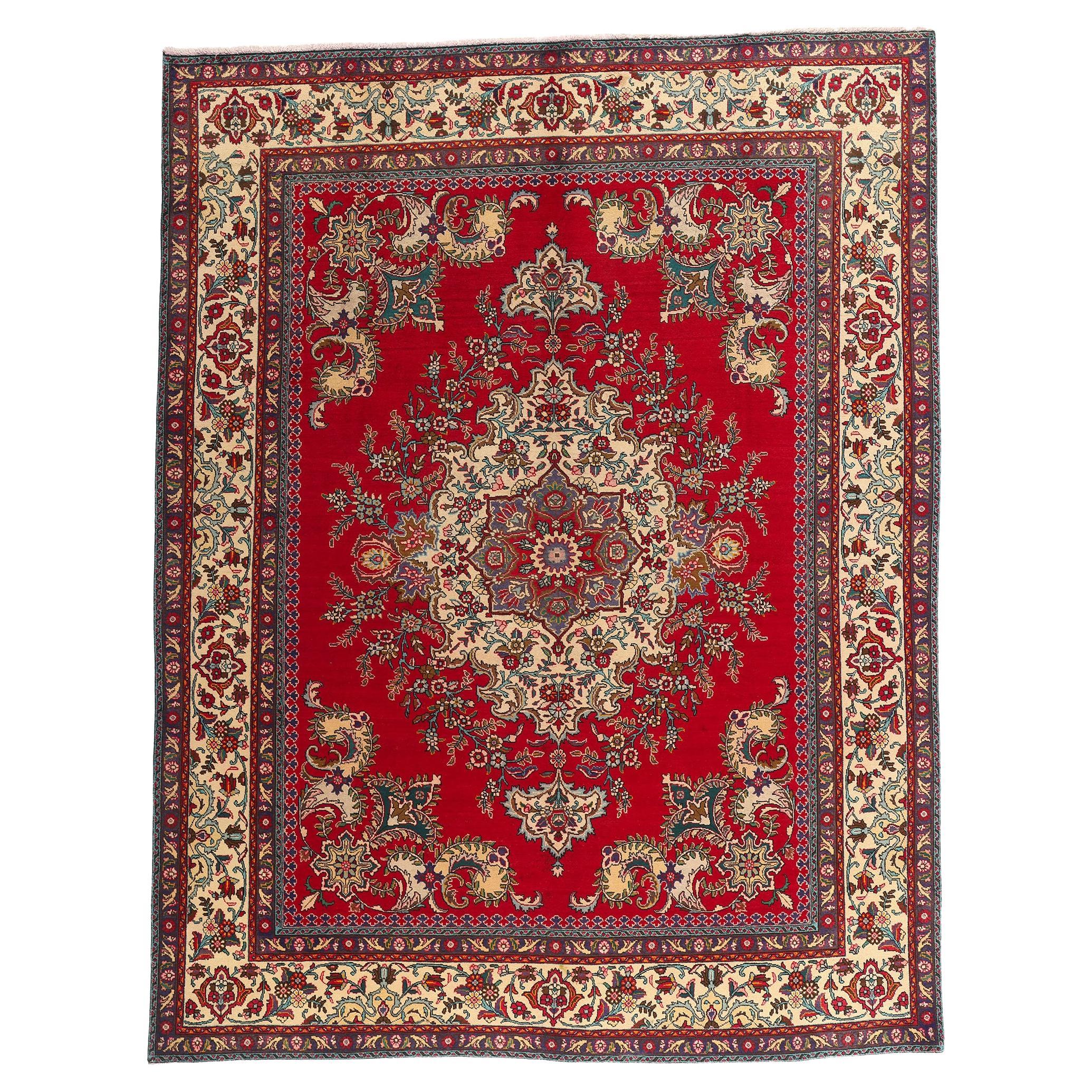 Persischer Täbris-Teppich im traditionellen Kolonial- und Federal-Stil, Vintage