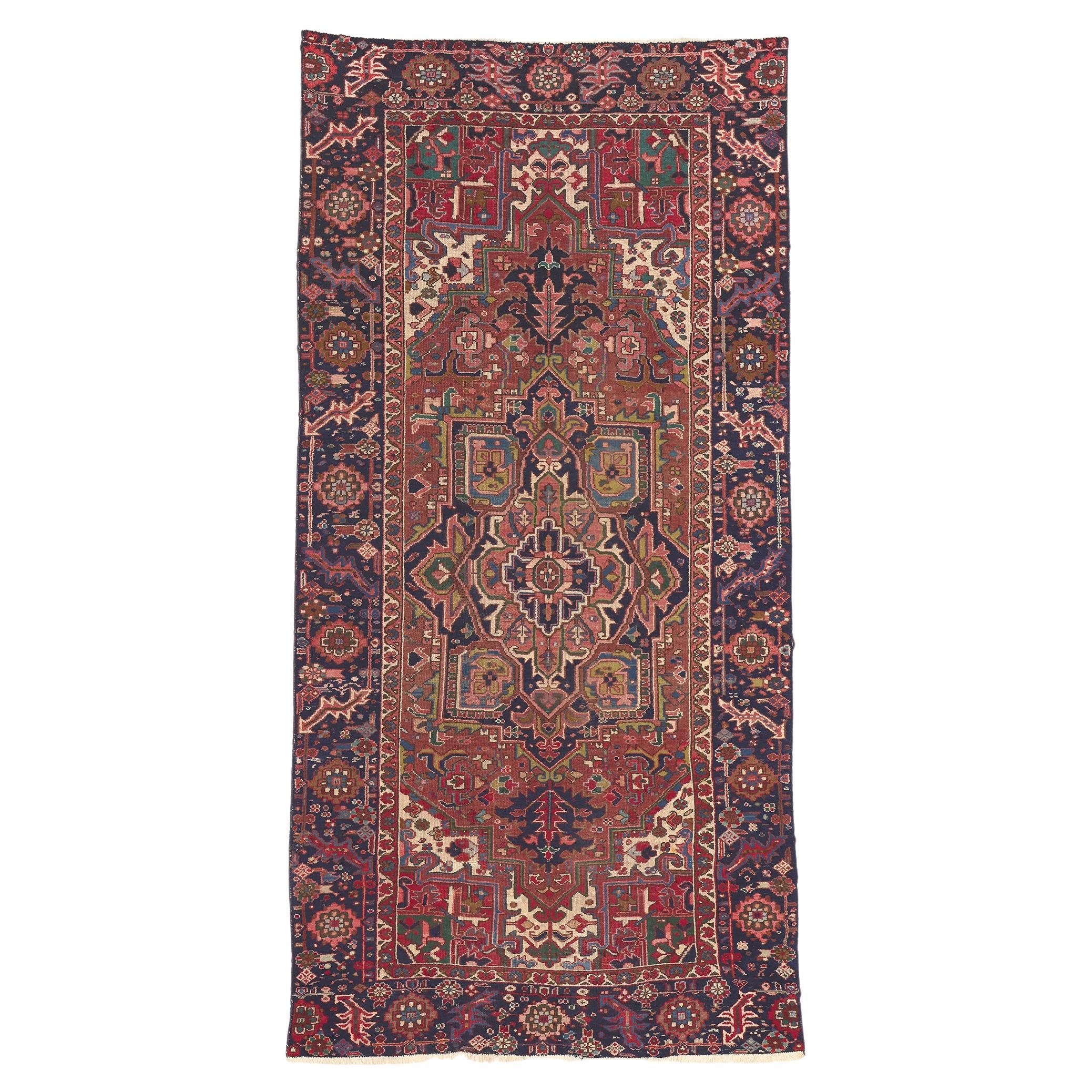 Antique Persian Heriz Rug, Timeless Appeal Meets Modern Elegance