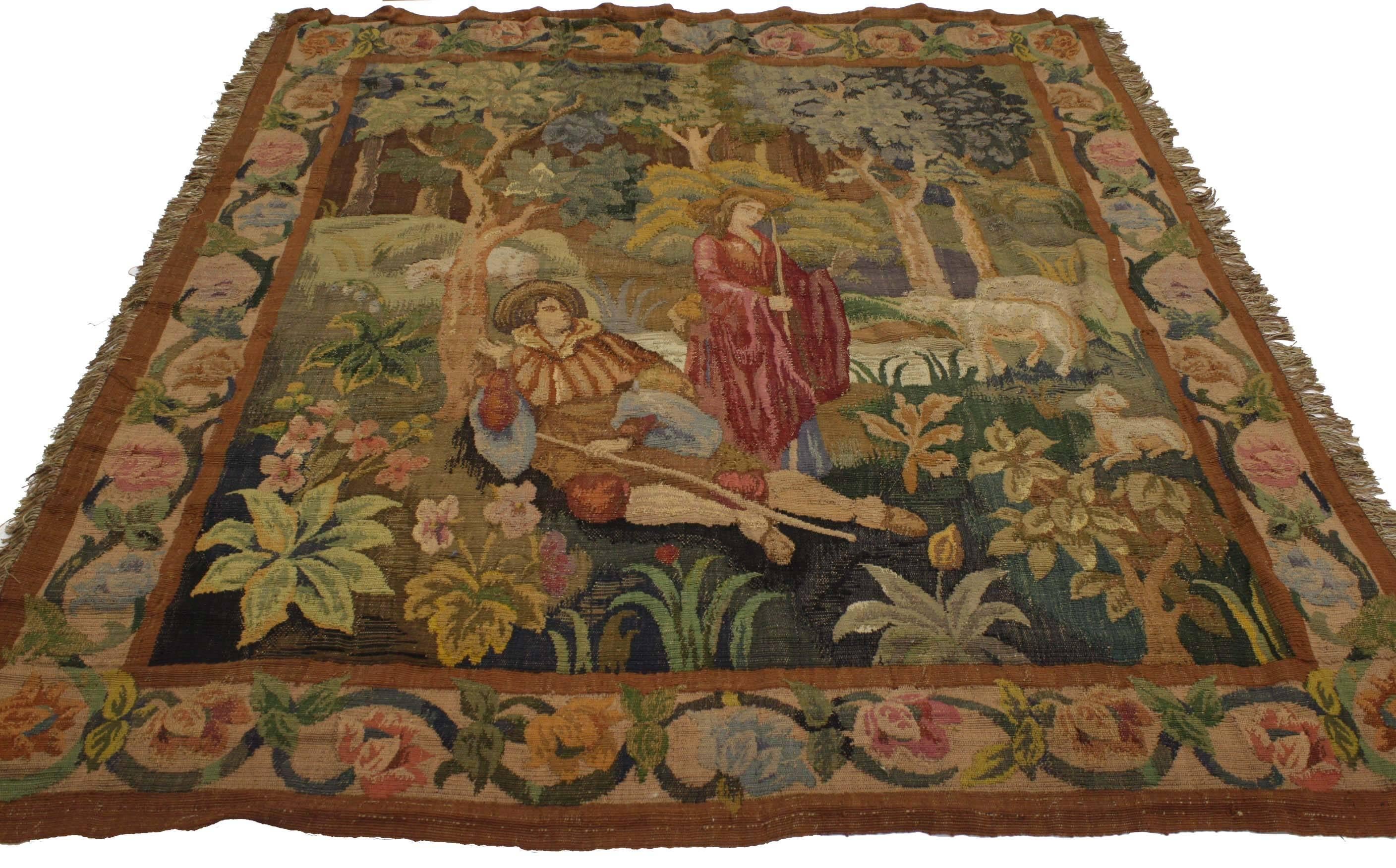 antique aubusson tapestry