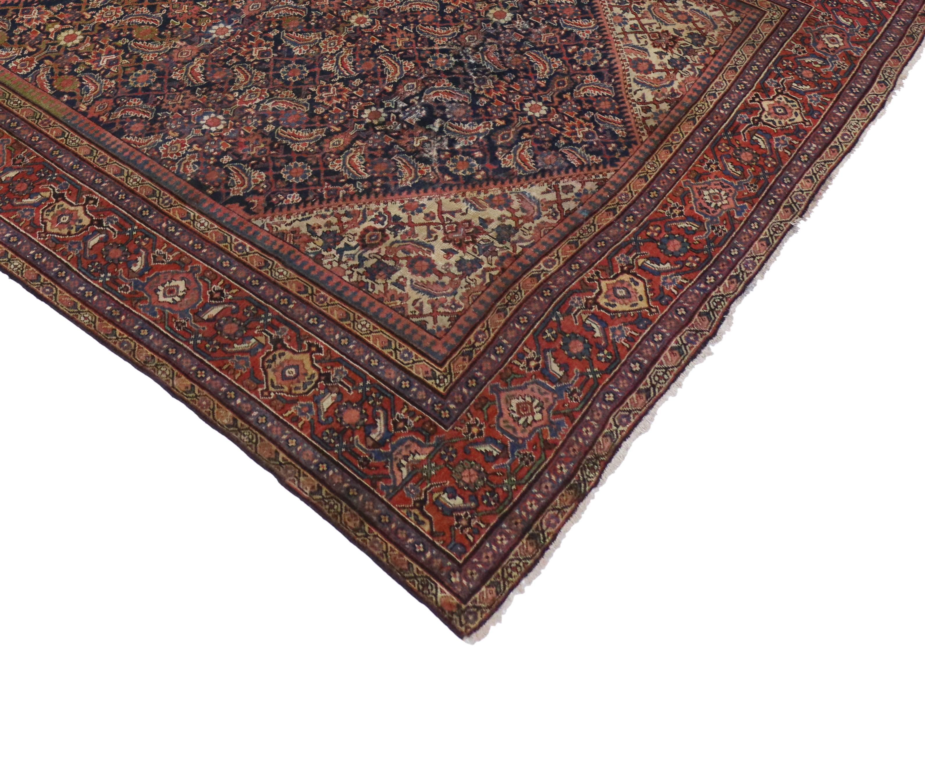 20th Century Antique Persian Farahan Gallery Rug with Modern Traditional Style For Sale