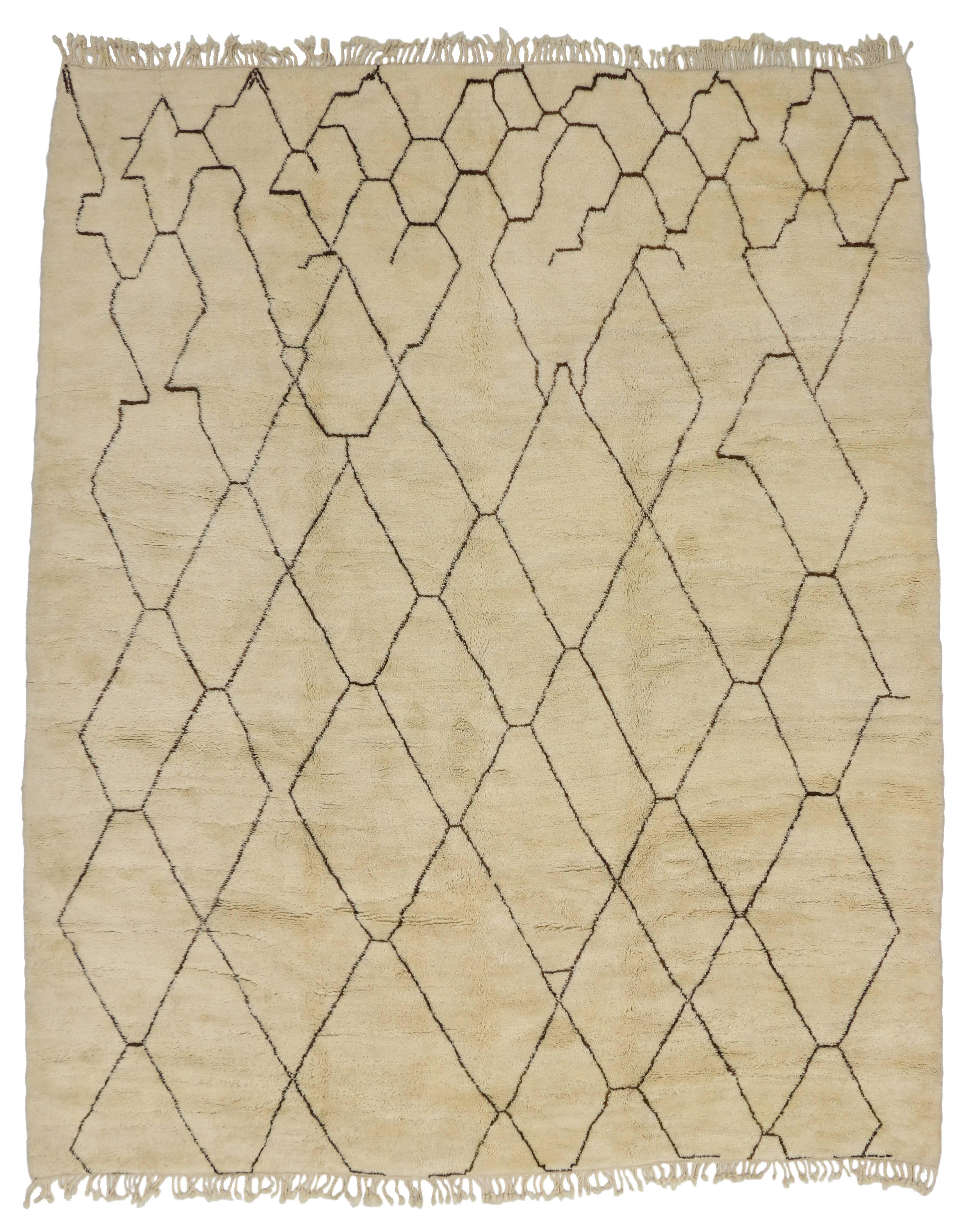 New Contemporary Moroccan Rug with Nomadic Style and Hygge Vibes 3