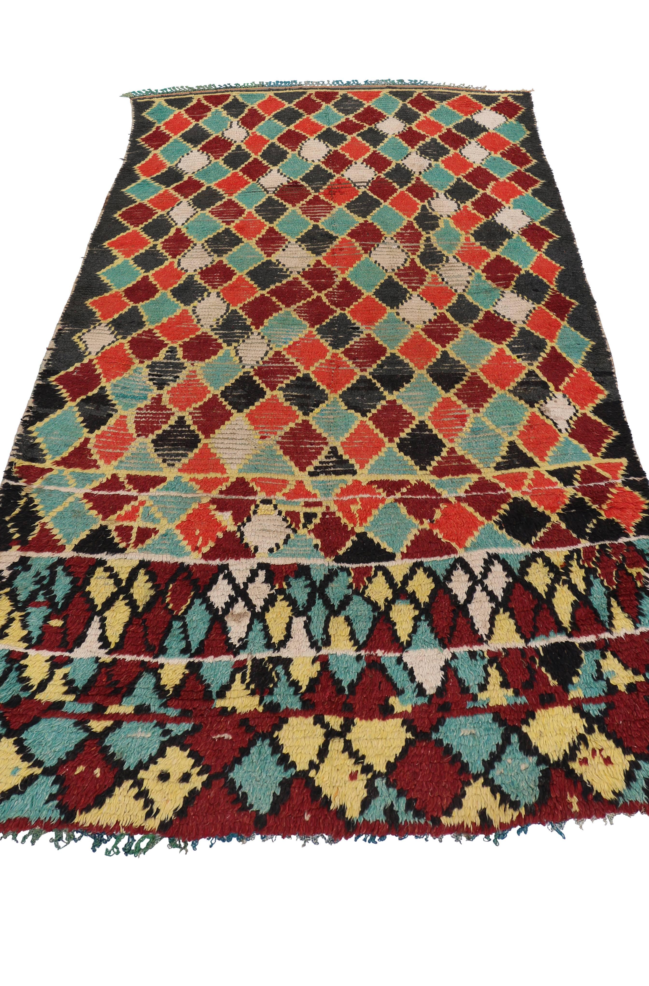 Vintage Berber Moroccan Rug with Modern Tribal Style 4