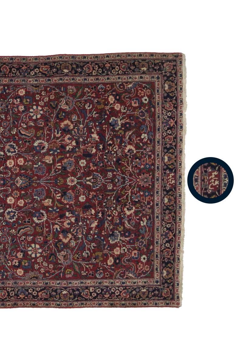 Antique Persian Mashhad Runner with Old World Style, Extra-Long Hallway Runner For Sale 4
