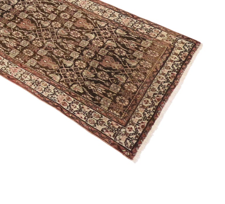 Antique Persian Malayer Carpet Runner with Traditional Modern Style For